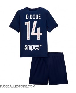 Günstige Paris Saint-Germain Desire Doue #14 Heimtrikotsatz Kinder 2025-26 Kurzarm (+ Kurze Hosen)